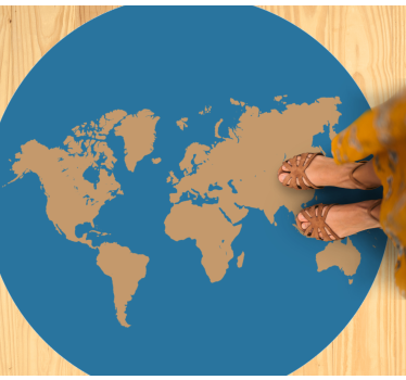 Vinyl Teppich Weltkarte geografische entdeckung - TenStickers