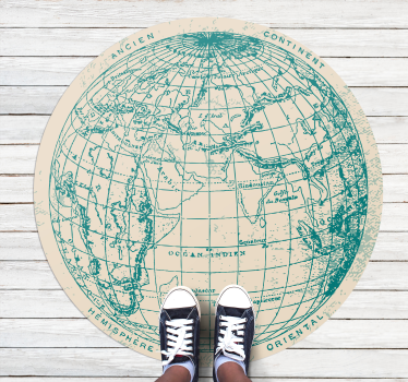 Vinyl Teppich Weltkarte geografisches globus-design - TenStickers