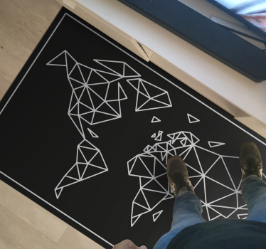 Vinyl Teppich Weltkarte geometrische illustration - TenStickers