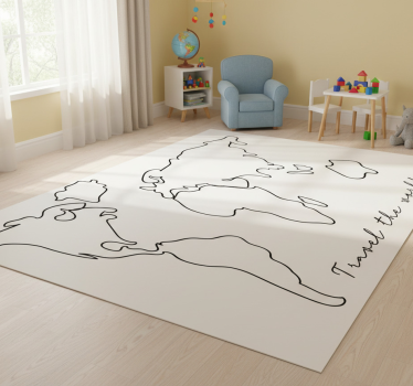 Vinyl teppich weltkarte mit reisestext - TenStickers