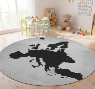 Vinyl teppich weltkarte mit tafelfläche europa - TenStickers