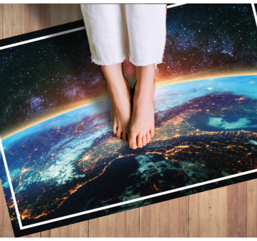 Vinyl Teppich Weltkarte planetenansicht - TenStickers