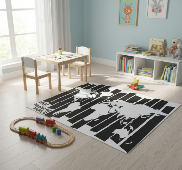 Vinyl teppich weltkarte vinilo mapa del mundo retro - TenStickers