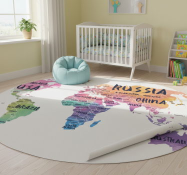 Vinyl teppich weltkarte wandtattoo schriftzug - TenStickers