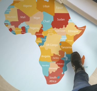 Vinylteppich Schlafzimmer Kartenkarte von afrika - TenStickers