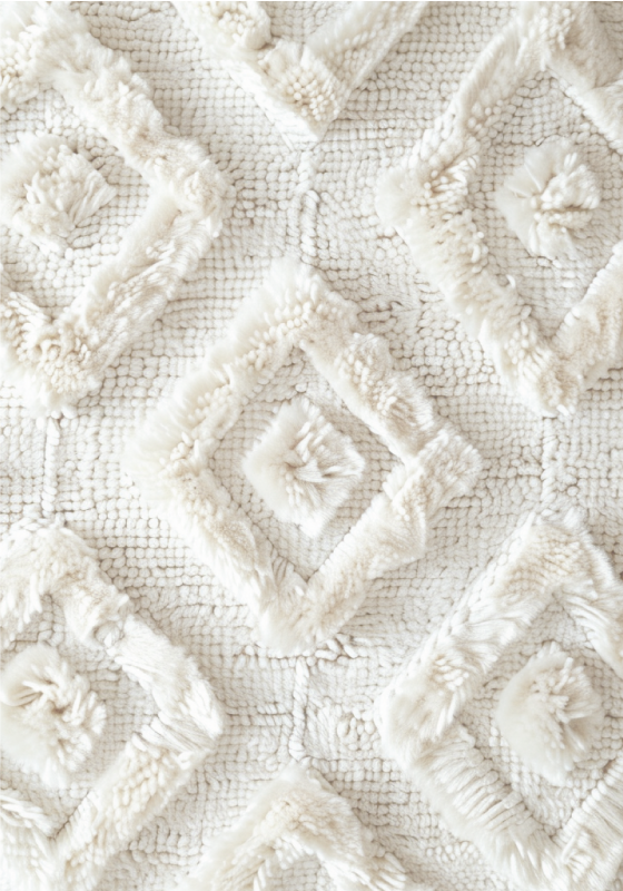 Vinyl Teppich weiß rautenmuster - TenStickers