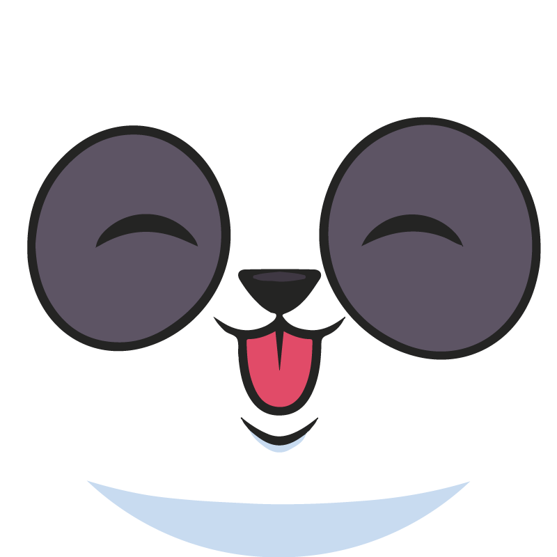 Vinyl Teppich weiß panda-gesicht - TenStickers