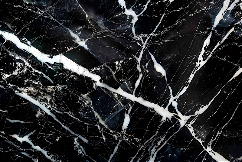 Vinyl Teppich schwarz weiße  marmor Schattierungen - TenStickers