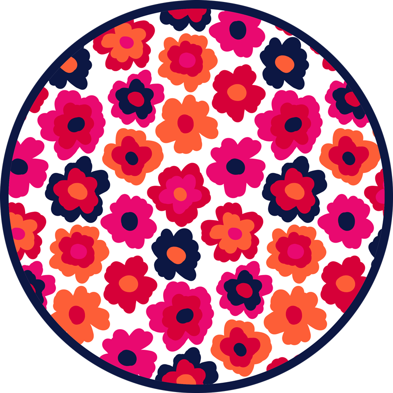 Vinyl Teppich Blumen roter mohn - TenStickers