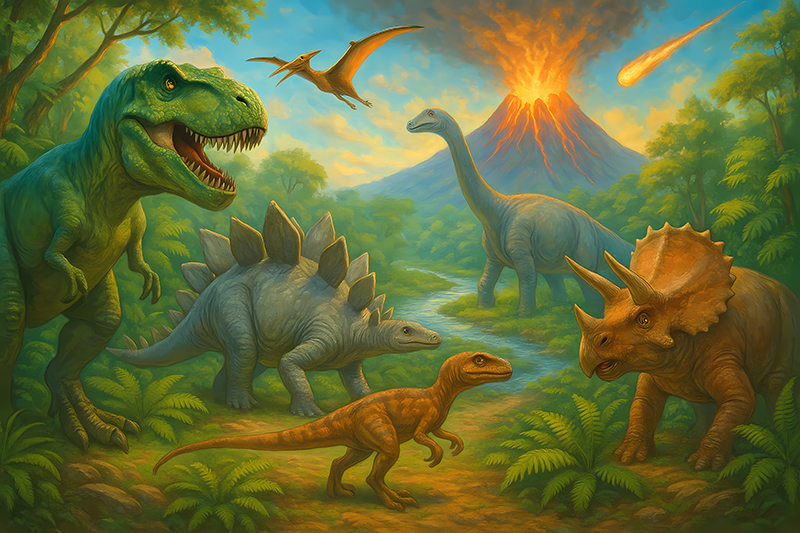 Vinyl Teppich Tiere aussterben der dinosaurier - TenStickers