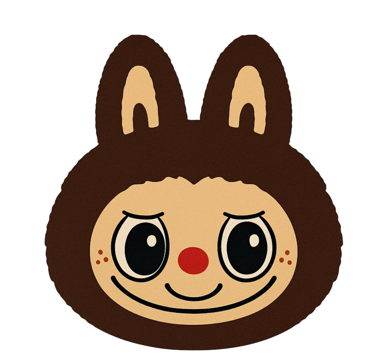 Vinyl Teppich kindlich braunes labubu-design - TenStickers