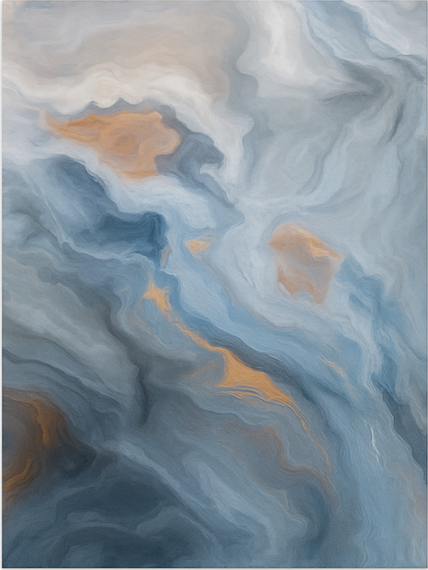 Vinyl Teppich Marmor bernsteinblaue farbtöne - TenStickers