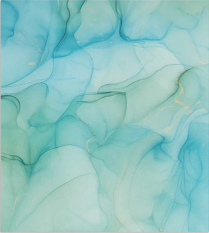 Vinyl Teppich Marmor türkisfarbener welleneffekt - TenStickers