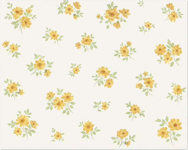 Vinyl Teppich Esszimmer zartes chintz-blumenmuster - TenStickers
