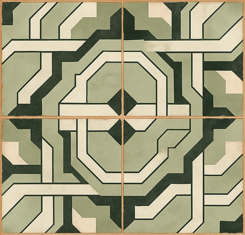 Vinyl Teppich Esszimmer marokkanisches geometrisches flechtwerk - TenStickers