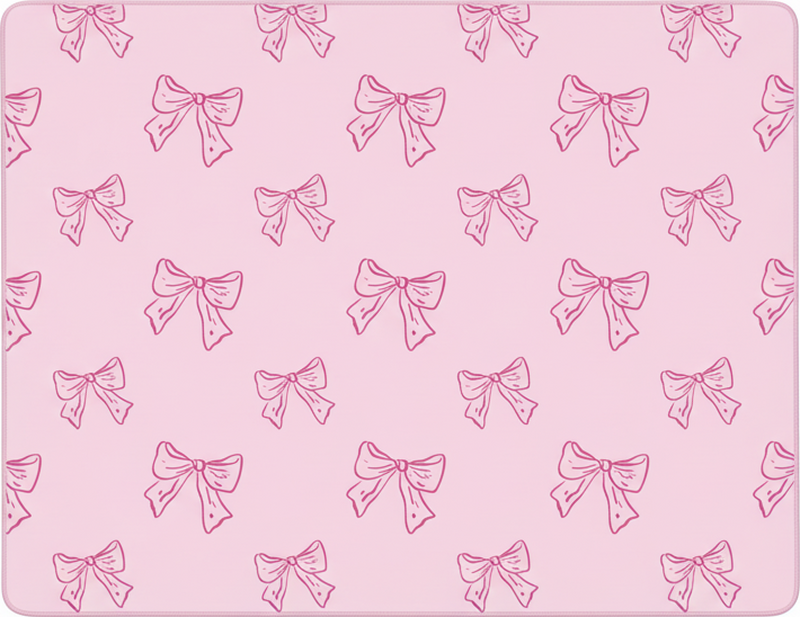 Vinyl teppich rosa mit rosa schleifenmuster - TenStickers