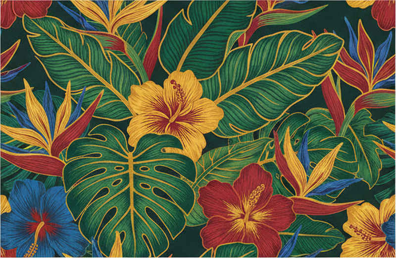 Vinyl teppich wohnzimmer exotische pflanze - TenStickers