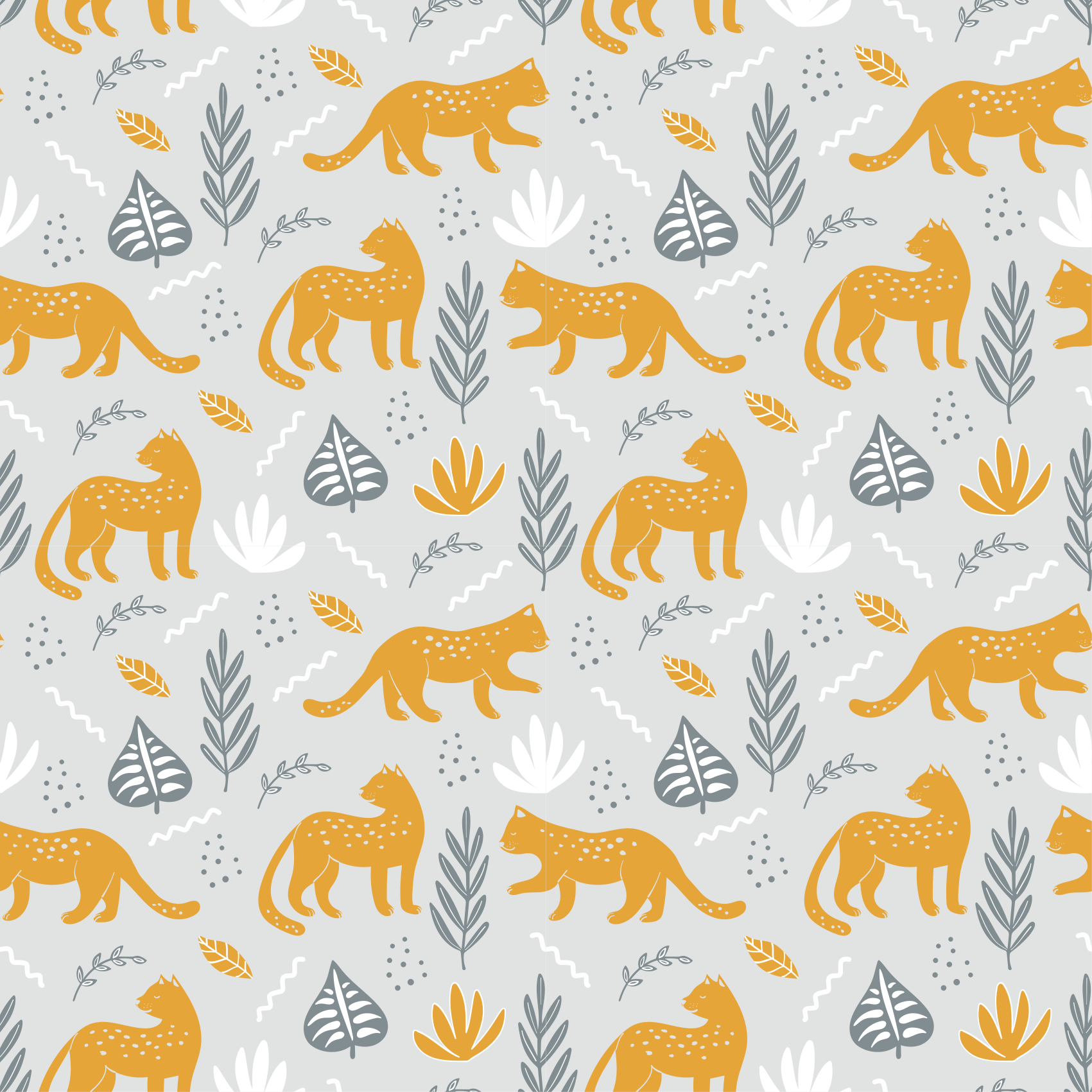 Vinyl teppich tiere leopardenschritt helles muster - TenStickers