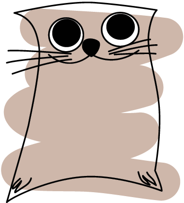 Vinyl teppich tiere mit braunem gemalten kater - TenStickers