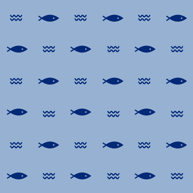 Vinyl teppich tiere mit minimalistischem fischmuster - TenStickers