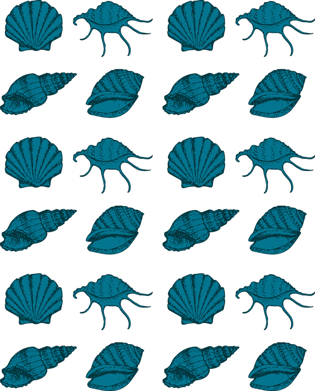 Vinyl teppich tiere muscheltier-motiv - TenStickers