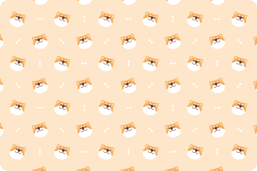 Vinyl teppich tiere mit niedlichem hundegesicht cartoon - TenStickers