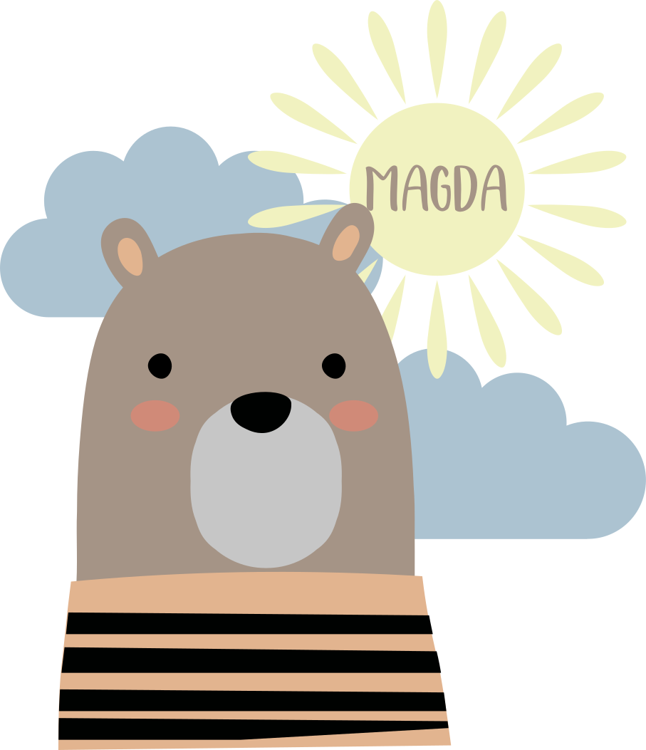 Vinyl teppich tiere anpassbarer braunbär - TenStickers