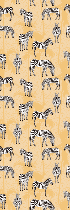 Vinyl teppich tiere im zebra muster - TenStickers