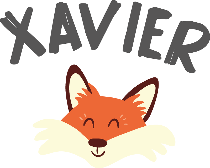 Vinyl teppich tiere verspielter fuchs kopf - TenStickers