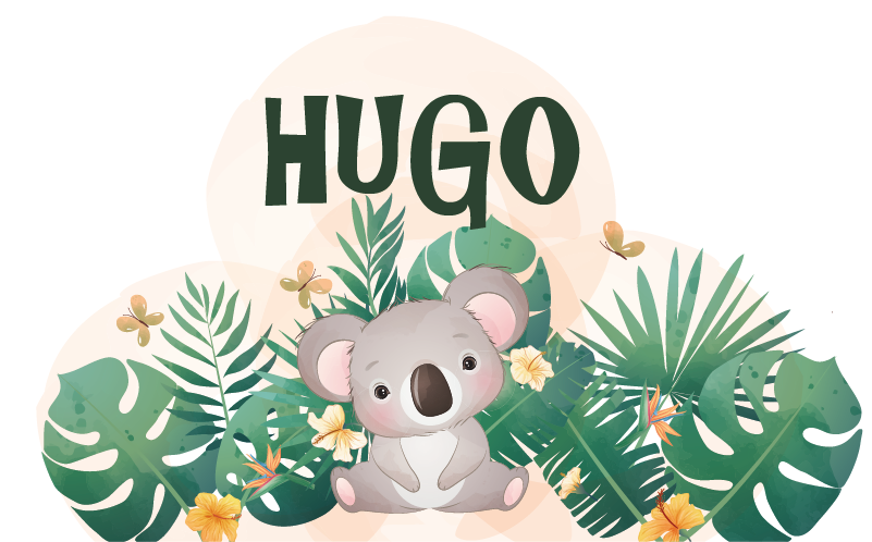 Vinyl teppich tiere koala dschungel motiv - TenStickers