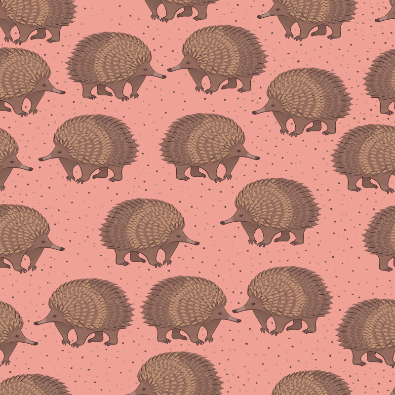 Vinyl teppich tiere igelmuster hintergrund - TenStickers
