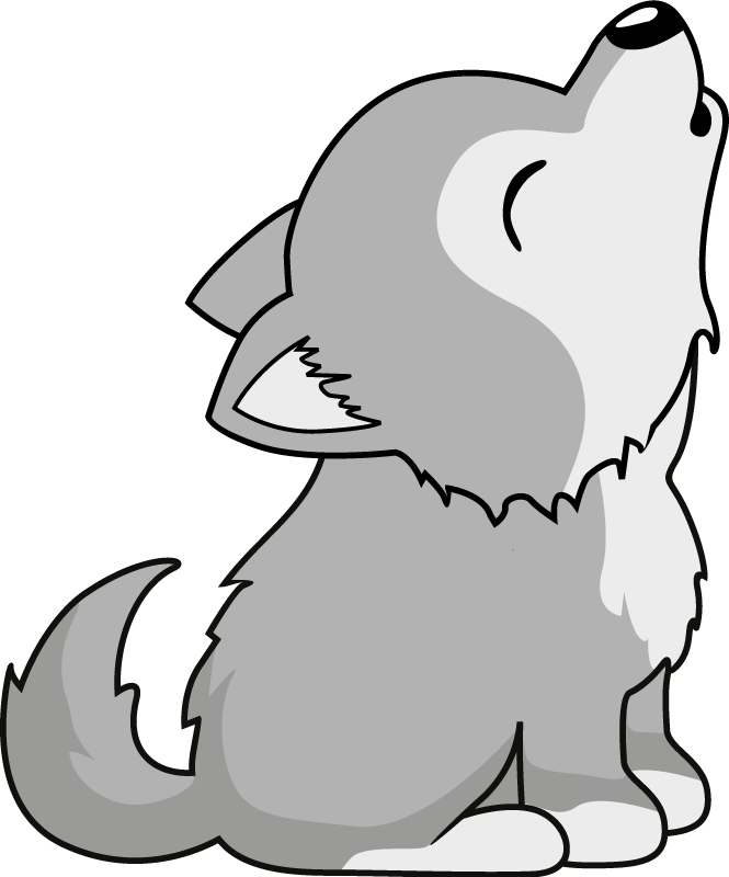 Vinyl teppich tiere mit heulender hundedarstellung - TenStickers