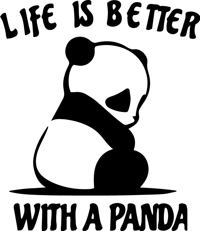 Vinyl teppich tiere panda illustration spruch - TenStickers