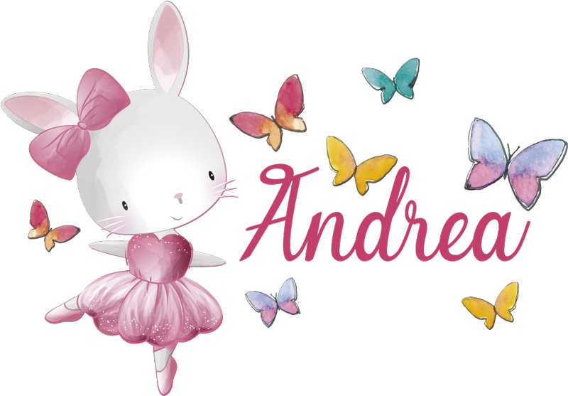 Vinyl teppich tiere mädchen tanzt ballett - TenStickers