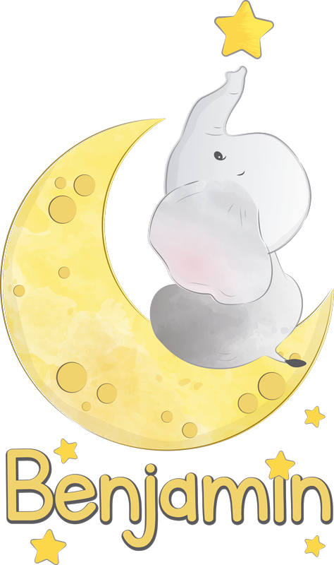 Vinyl teppich tiere mit mond und sternen namen - TenStickers