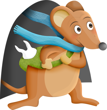 Vinyl teppich tiere mit zahnmuster maus - TenStickers