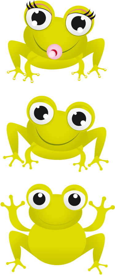 Vinyl teppich tiere mit babyfröschen - TenStickers