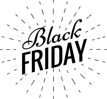 Vinyl teppich black friday glitzernde kalligrafie - TenStickers