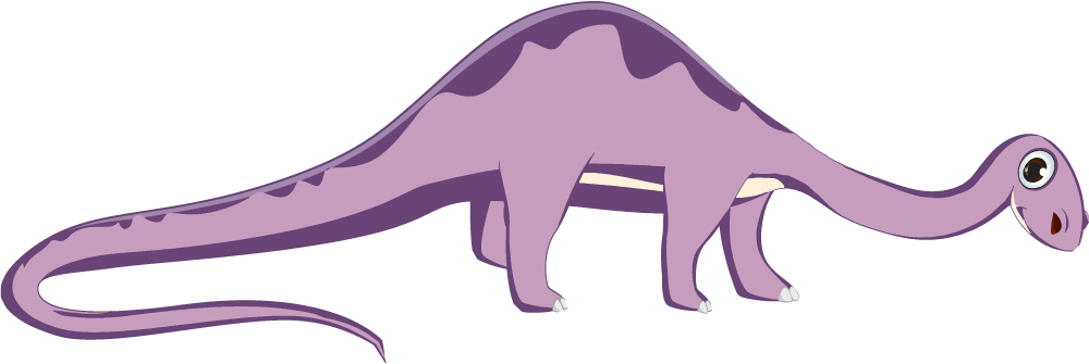 Vinyl teppich tiere freundlicher langhalsdinosaurier - TenStickers