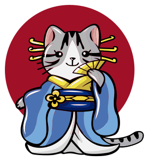 Vinyl teppich tiere japanische dekorationskatze - TenStickers