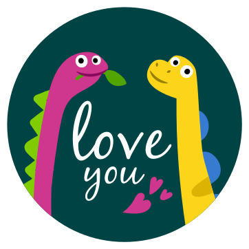 Vinyl teppich tiere liebe deinen dinosaurier - TenStickers