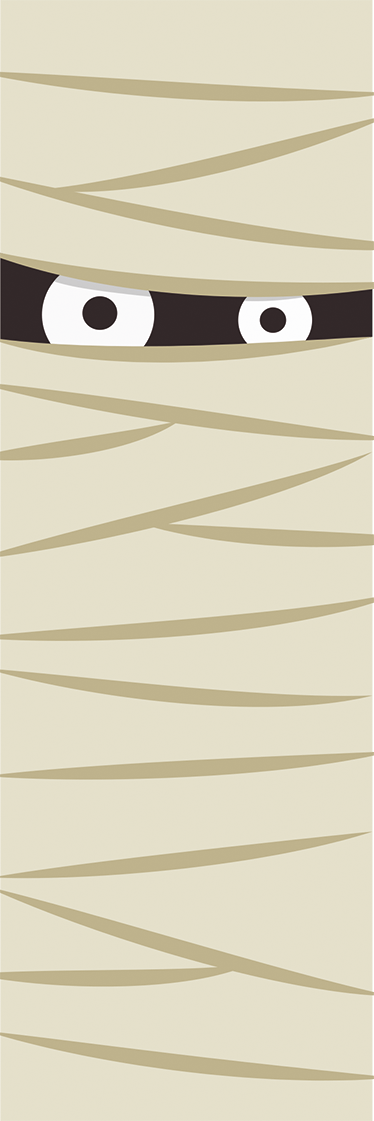 Vinyl teppich halloween mumienaugen - TenStickers