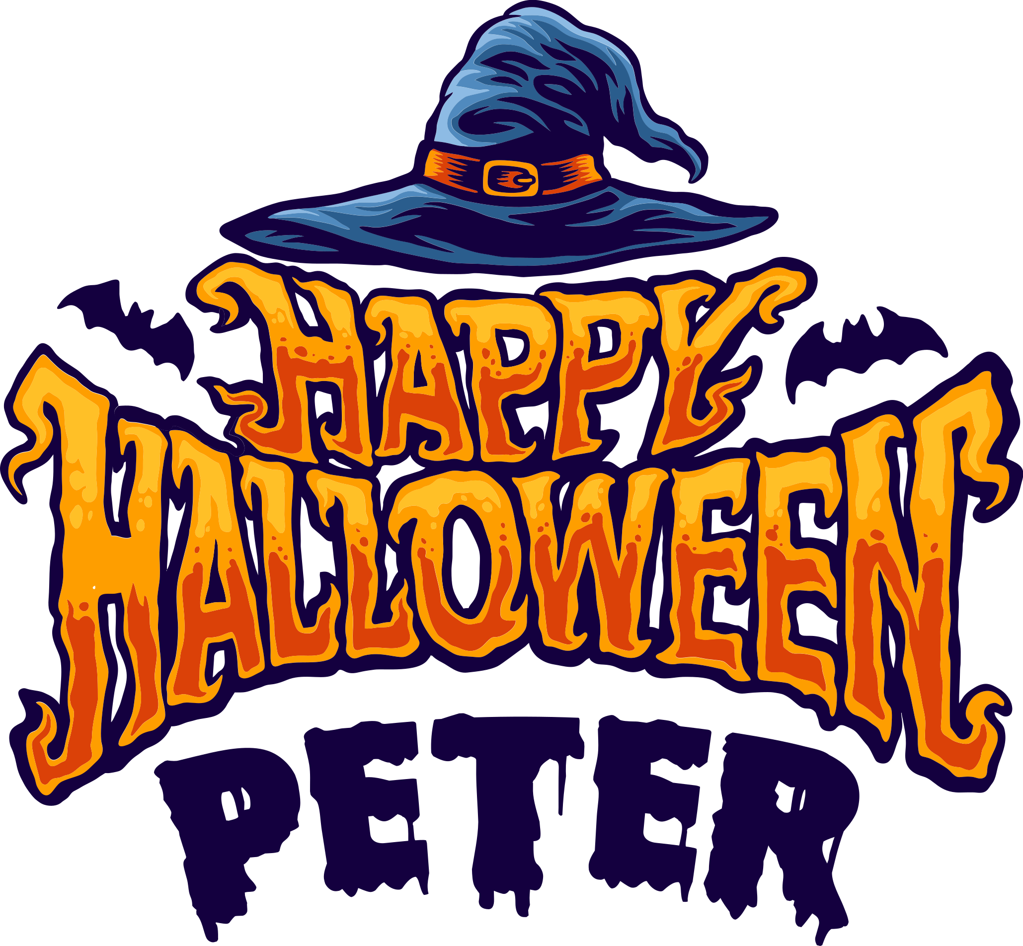 Vinyl teppich halloween personalisiert frohes fest - TenStickers