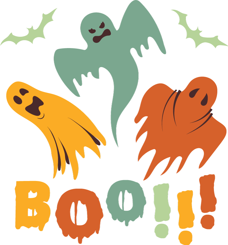 Vinyl teppich halloween boo gespenst - TenStickers