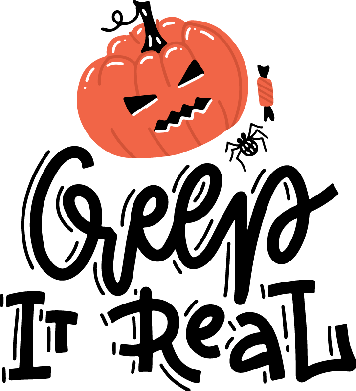 Vinyl teppich halloween mit gruseligem kürbisdesign - TenStickers