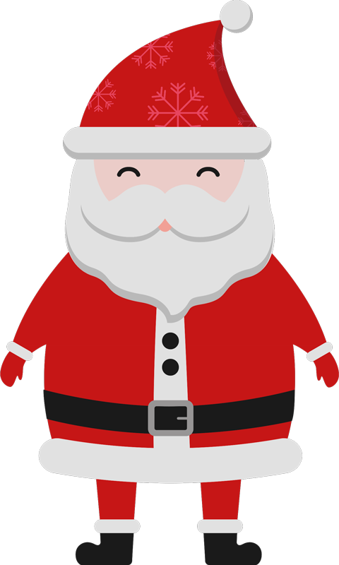 Vinyl teppich weihnachten mit weihnachtsmann für kinder - TenStickers