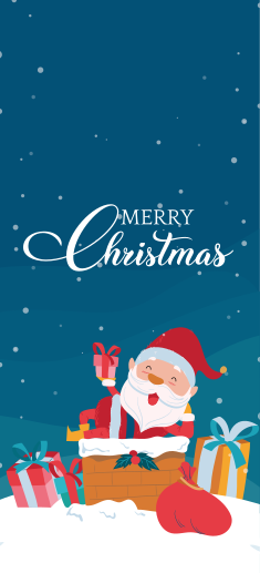 Vinyl teppich weihnachten für ein frohes fest mit santa - TenStickers