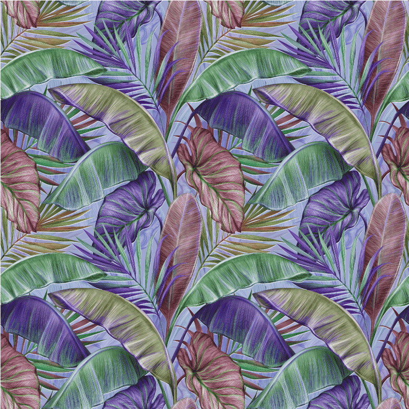 Vinyl teppich blumen mit lila blättern design - TenStickers