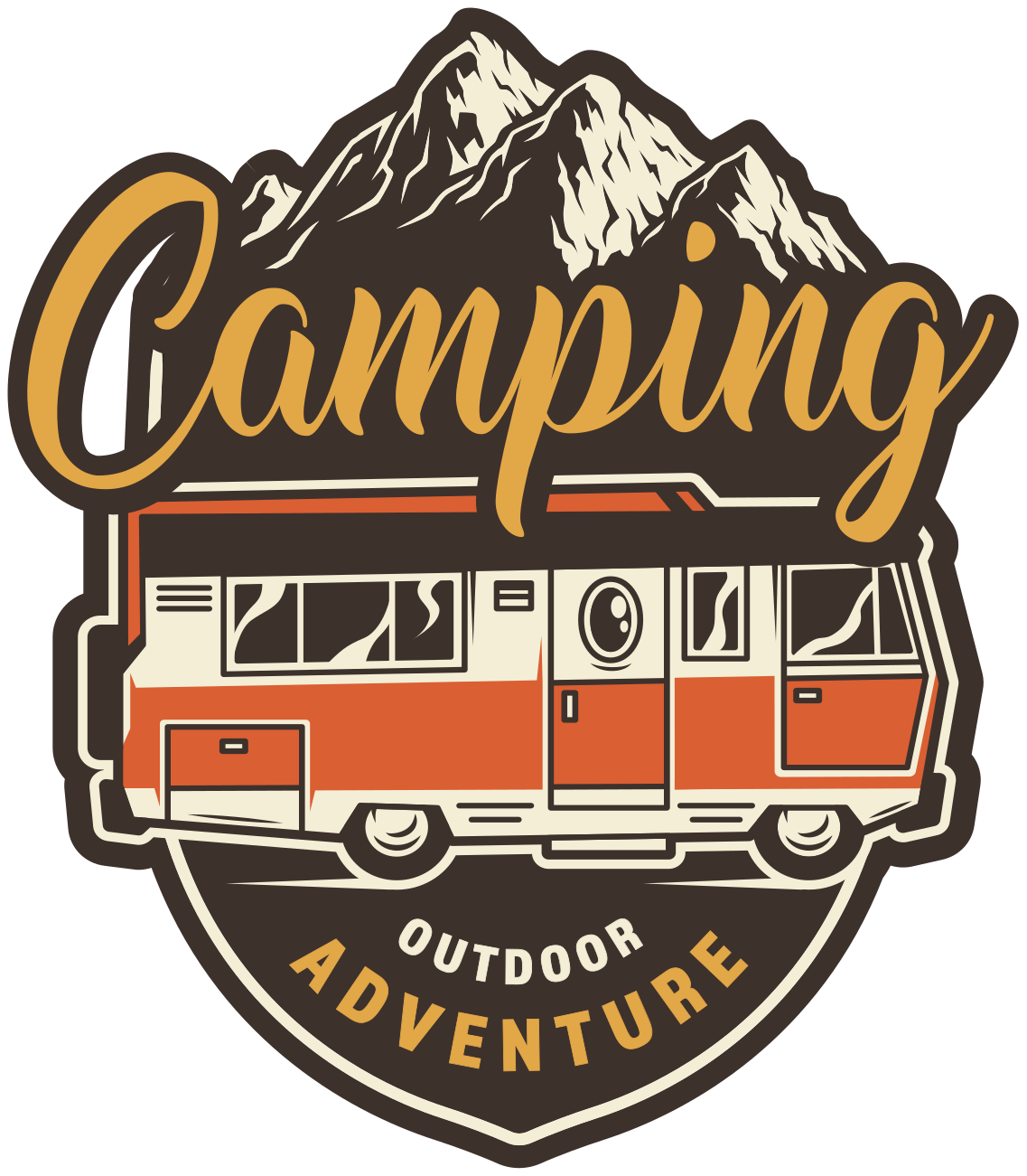 Vinyl teppich blumen für wohnmobil camping abenteuer - TenStickers