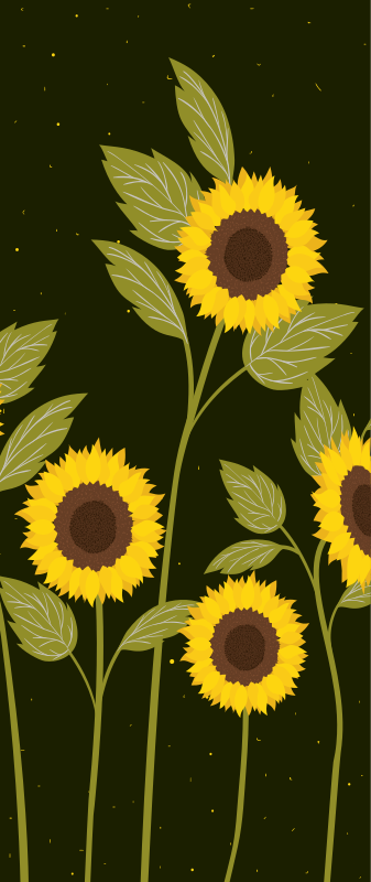 Vinyl teppich blumen sonnenblumenfeld - TenStickers
